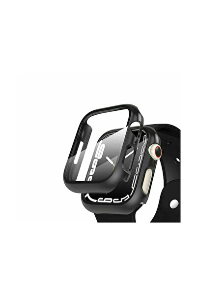 OEM HOMIES Θήκη Apple Watch 45mm με Γυάλινο Κάλυμμα – Προστασία 360 °   Μαύρη