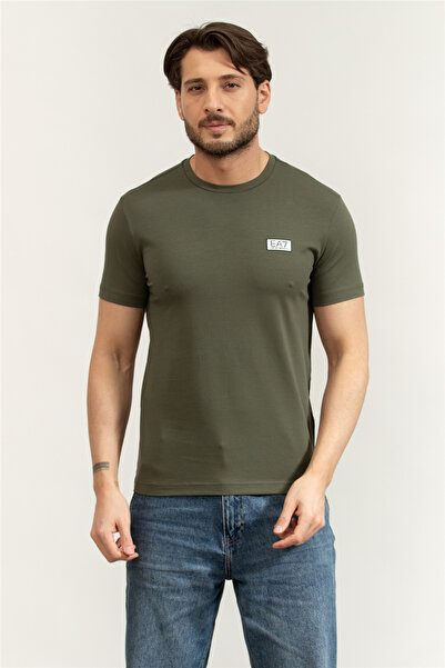 EA7 Erkek Bisiklet Yaka T-Shirt Çok Renkli