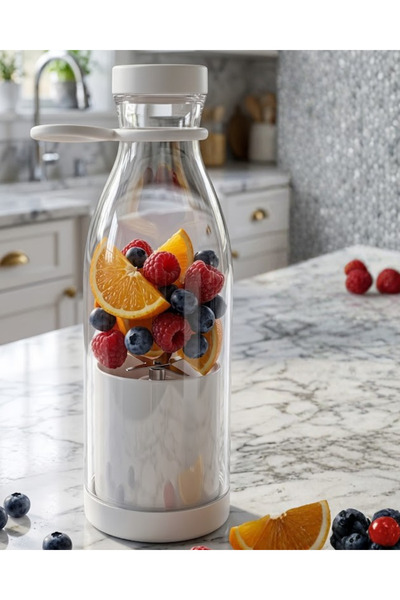 SAYARMARKT Şarjlı Taşınabilir Blender 380 ml USB Kablosuz Smoothie ve Meyve K...