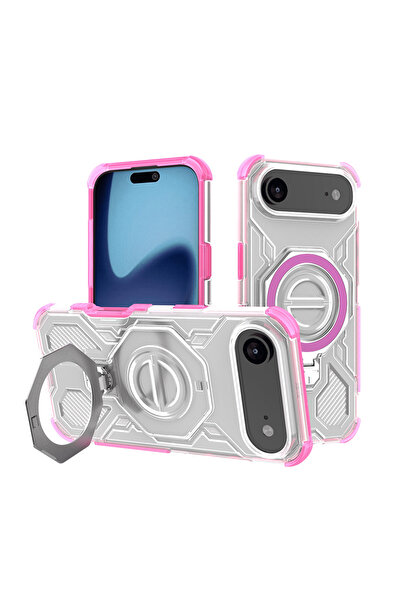 Techsuit Husa pentru iPhone 17 Air, Carbon Shield PRO, protectie antisoc, roz