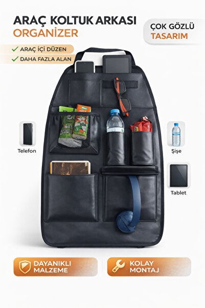 UYDEE Koltuk Arkası Organizer Araba İçi Düzenleyici Oto Koltuk Arkası Koruyuc...
