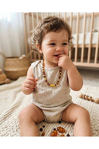 the dermax Kehribar bebek diş kolyesi bebek hediyelik