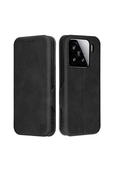 Techsuit Husa pentru Xiaomi 15, Safe Wallet Plus, protectie antisoc, negru