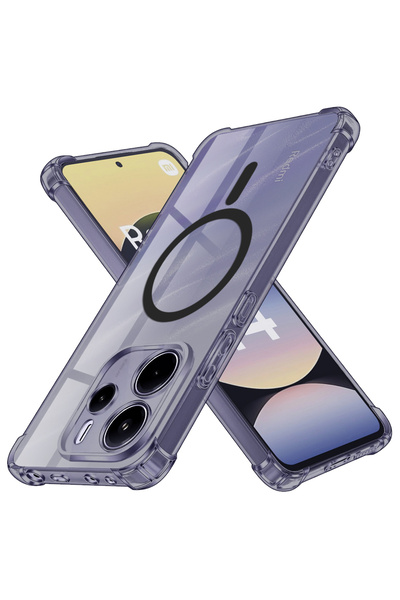 Techsuit Husa pentru Xiaomi Redmi Note 14 5G, Shockproof Clear Silicone MagSa...