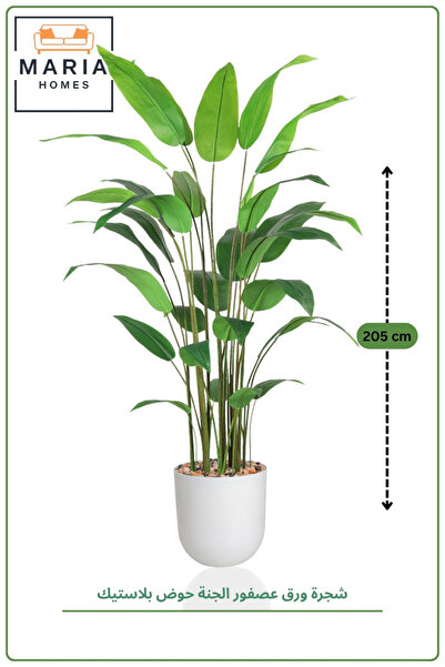 MARIA HOMES Artificial Bird of Paradise Tree 210 cm with Pot – Luxury Indoor ...