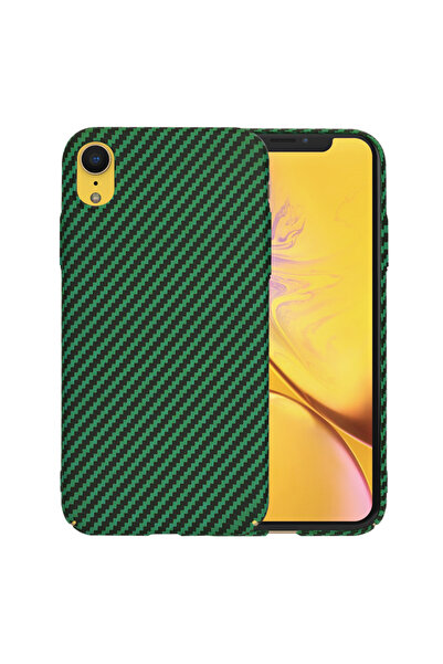 Techsuit Husă pentru iPhone XR, Carbonite FiberShell, protecție antișoc, verde