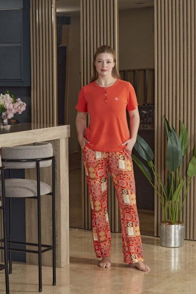 Cossy By Aqua Σετ πιτζάμας - Πορτοκαλί - Δεν προσδιορίζεται