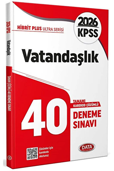 Bi bigelio Data 2026 KPSS Vatandaşlık Ultra 40 Deneme Çözümlü Data Yayınları