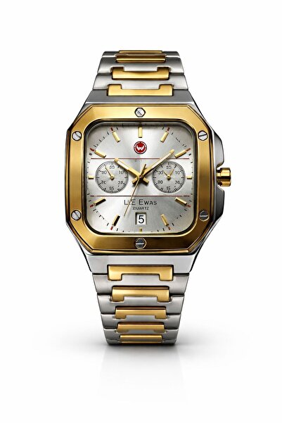 SHADOW LEEWAS Apex Chrono Men’s Luxury Watch Two Tone Silver Gold Stainless S...