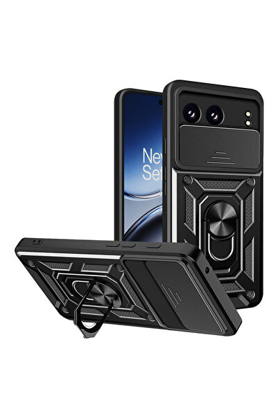 DAMUR Husa Armor CamShield Ring OnePlus Nord 4, Clapeta Camera, Structura Rig...