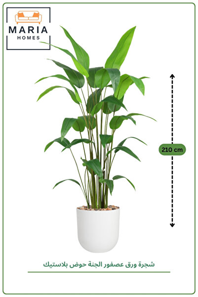 MARIA HOMES Artificial Bird of Paradise Plant 180 cm with Pot – Indoor Decora...