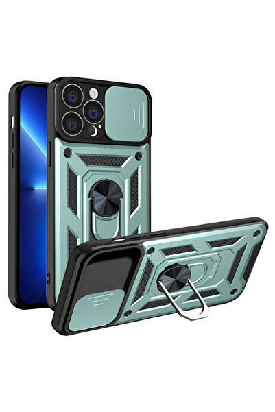 Techsuit Husa pentru iPhone 13 Pro, CamShield Series, protectie antisoc, verde