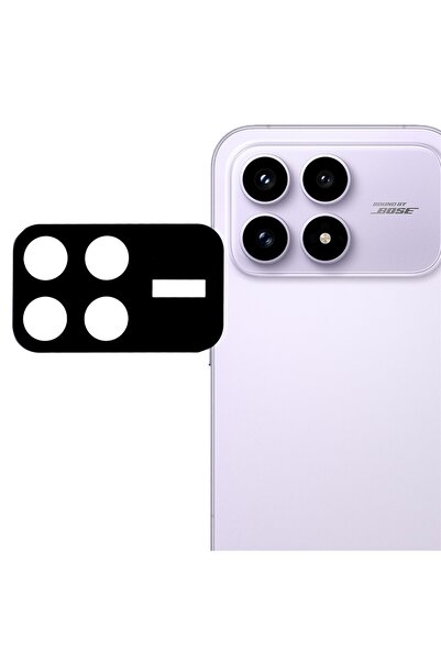 corcishop Redmi K90 5G / Poco F8 Pro Uyumlu Siyah Çerçeveli Kamera Lens Koruy...