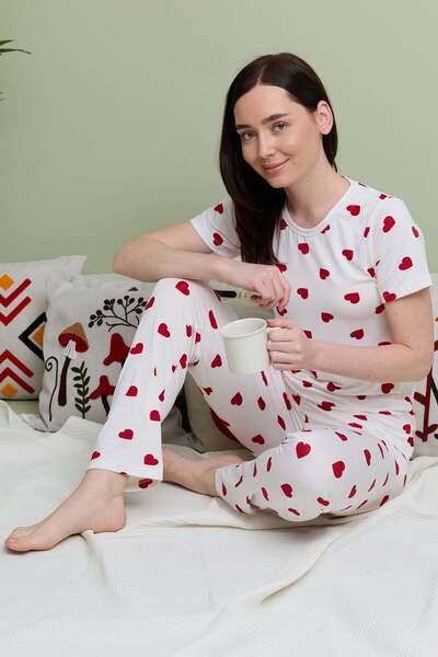 Fulla Moda Σετ πιτζάμας - Εκρού - Πρότυπο