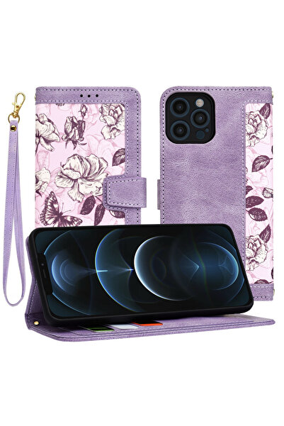 Techsuit Husa pentru iPhone 12 Pro Max, FlipCraft, protectie antisoc, mov