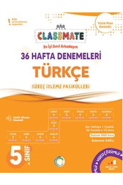 Okyanus Yayınları Okyanus 5. Sınıf Türkçe Classmate 36 Hafta Denemeleri