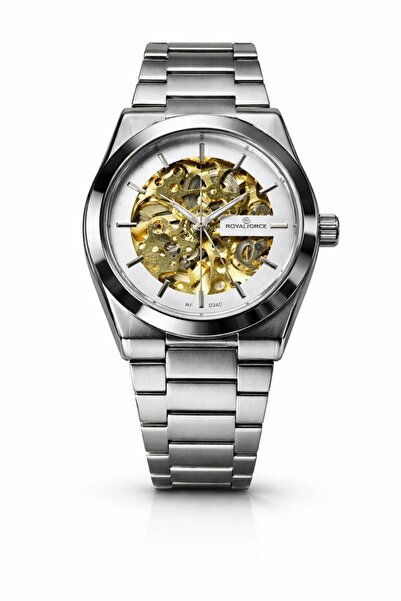 SHADOW Royal Force Corex Skeleton Automatic Watch Silver Stainless Steel Luxu...