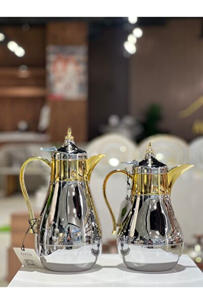 sahal aloula Tramis Krem Set Chrome Color with Gold Luster Heat Preserving fo...