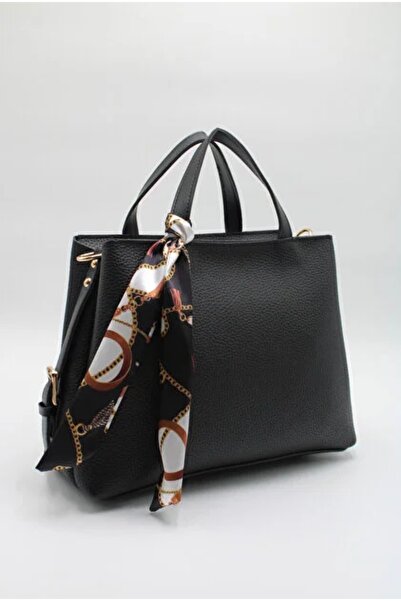 Melos Butik Γυναικεία μαύρη τσάντα χεριού και ώμου μεγάλου μεγέθους με λεπτομ...