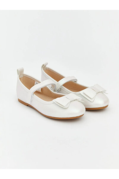 LC Waikiki Balerini pentru fete LCW STEPS, aspect piele ecru