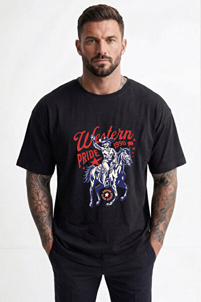 Let's Wear Western Horse Animal Printed Premium Unisex Tshirt