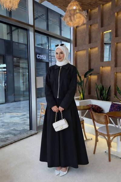 İLGEN FASHİON Σετ με hijab - Μαύρο - Κανονικό μέγεθος