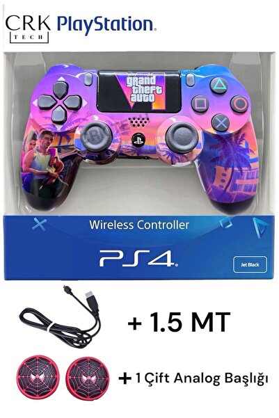 CRK TECH Playstation 4 DualShock Yeni Nesil V2 Yenilenmiş Gamepad + 1.5 MT Şa...