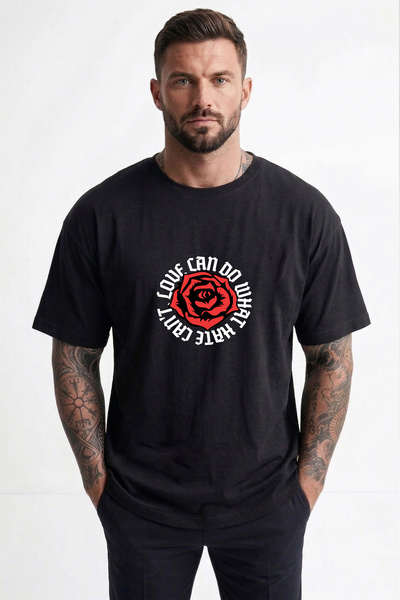 Let's Wear T-Shirt - Μαύρο - Oversize