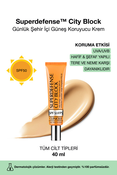 Clinique 2'li Günlük Cilt Bakım Rutini Seti | Yüz Güneş Kremi 40ml + Makyaj T...