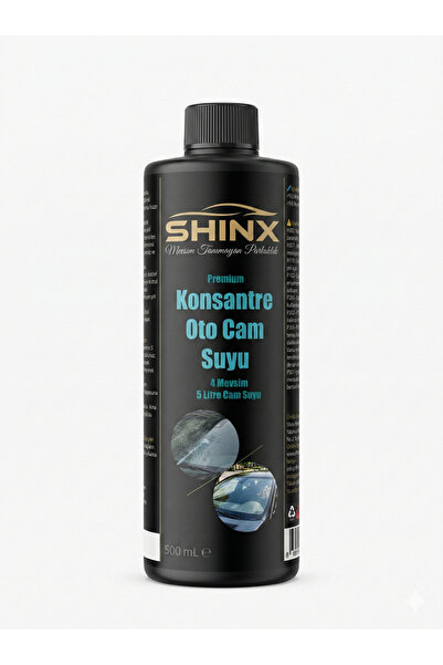Konsantre Oto Cam Suyu 500ml - 4 Mevsim Kristal Berraklık ve Leke Karşıtı