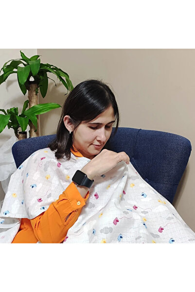 BeybiNest Cute Birds Poncho Λειτουργικό κάλυμμα θηλασμού Κάλυμμα καροτσιού Σα...