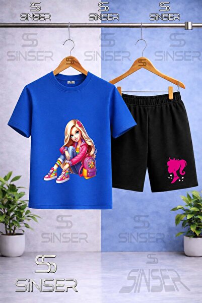 SS SİNSER Children's Princess Sitting Next to Her Sings Printed Crew Neck T-S...