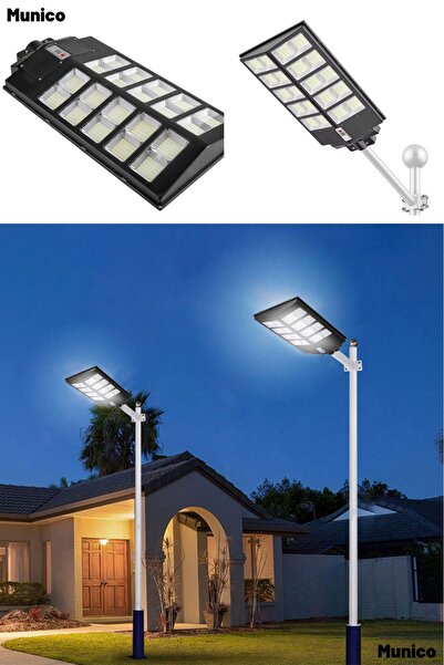 Munico Solar Panel Destekli Profesyonel Bahçe Çevre Lambası 1500 DLS Enerji T...