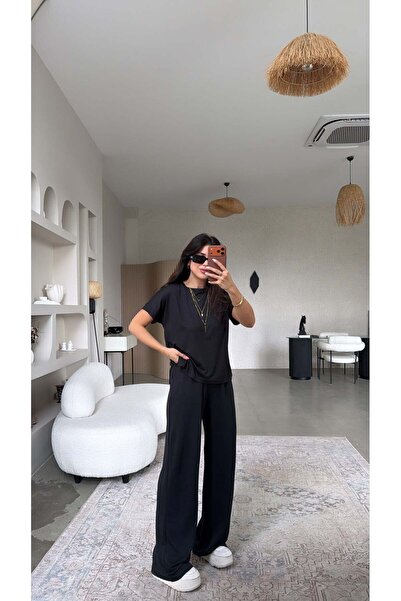 Buket Teke Μαύρο Σετ Κοντομάνικο Pike Modal Basic