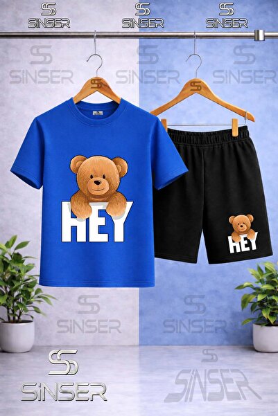 SS SİNSER تي شيرت للأطفال مطبوع عليه AYICIK HEY YAZISI USTUNDE برقبة دائرية -...