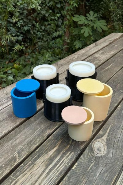 rufus concept Pyksi̇s Triple Circular Silicone Cup Mold Set