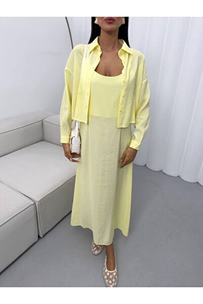 ParlaMira Σετ δύο τεμαχίων - Κίτρινο - Μακρύ