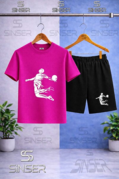 SS SİNSER Children's Basket Havara Asili Byz Printed Crew Neck T-Shirt - Shor...