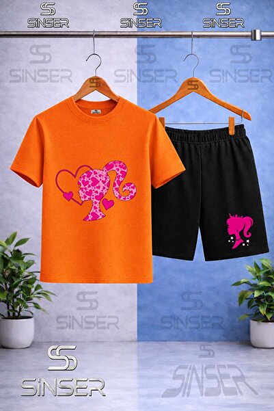 SS SİNSER Children's Princess Head Heart Pattern Printed Crew Neck T-Shirt - ...