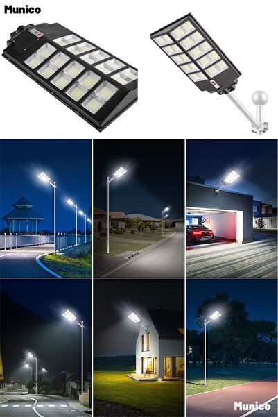 Munico 2 Adet Solar Panel Destekli Profesyonel Bahçe Çevre Lambası 1500 DLS E...