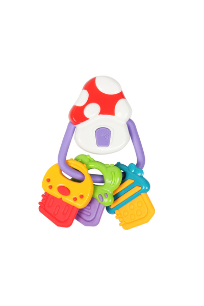 LITTLE ANGEL Baby Rattle Teether Activity Toy – Keys & Rocket
