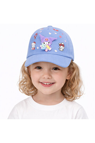synshop Blue Kuromi Girl's Hat 3D Rotating Wind Rose Adjustable Summer Sunscr...