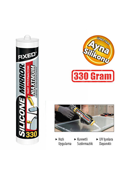 SGS F-330 Şeffaf Ayna Silikonu 330 Gram Dayanıklı Ayna Yapıştırma Sabitleme S...