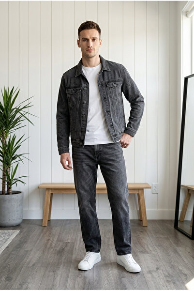 YŞRLİNE COLLECTİON YŞR Baggy Fit Ανδρικό τζιν παντελόνι με φαρδιά γραμμή Άνετ...