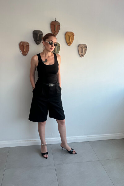 toi butik Siyah Bermuda şort