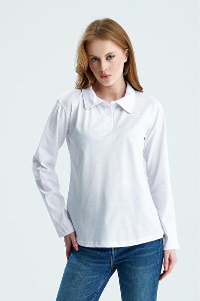 Madame QAN's Κοντομάνικο polo - Λευκό - Κανονική εφαρμογή