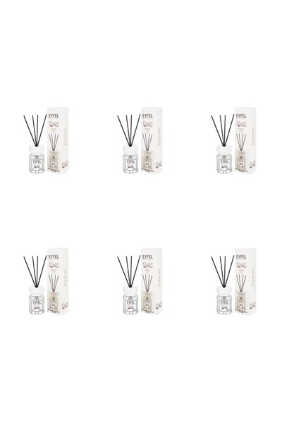 Eyfel Set 6x Odorizant de camera cu bete Eyfel, Bumbac, 120 ml