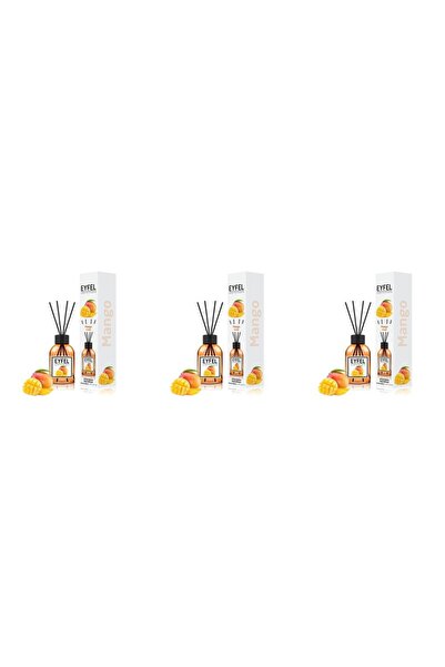 Eyfel Set 3x Odorizant de camera cu bete Eyfel, Mango, 120 ml