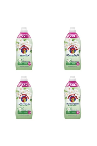Chanteclair Set of 4 Chanteclair White Musk Fabric Softener, 1800 ml, 90 washes