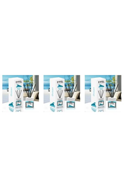 Eyfel Set 3x Odorizant de camera cu bete Eyfel, Ocean, 120 ml